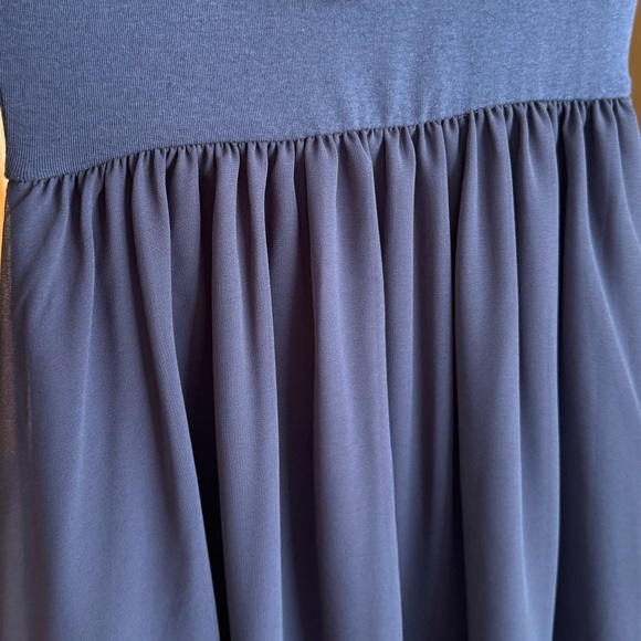 Gap Blue Long Sleeve Fit & Flare Mini Dress - Small Petite NWT - Picture 4 of 6